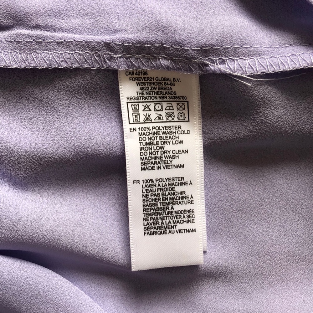 Lilac button down blouse - Picture 6 of 6